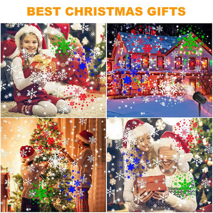 Christmas Projector Lights Halloween Christmas Projector Lights 16 HD Slides LED Waterproof Light Outdoor Indoor Light for Party