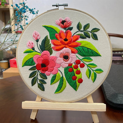 Floral DIY Embroidery Kit Set