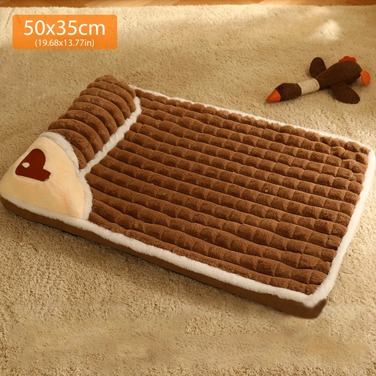 Dog Bed Mat Pet Bed Soft Warm Dog Bed with Pillow Detachable Washable Pet Sleeping Mat Anti-Slip Comfy Kennel Pad Thicken New