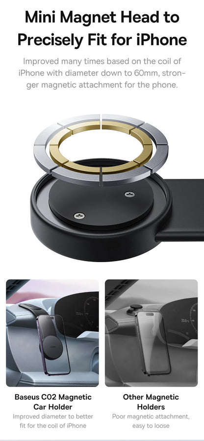 Baseus Magnetic Holder Car Phone Holder Stand Foldable Telephone Support Mount for Iphone 12 13 14 Pro Max For Samsung S23