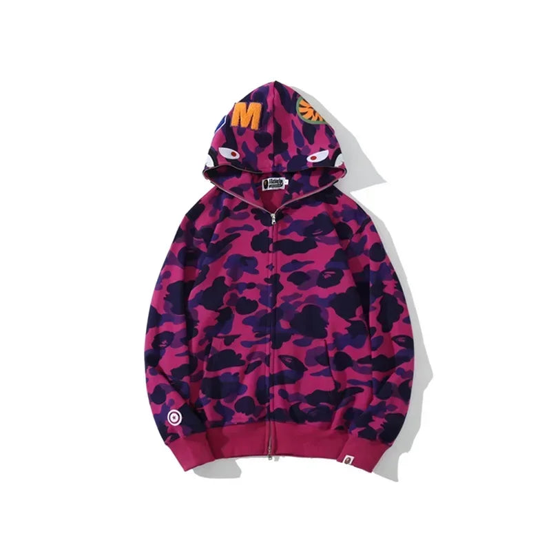 100% Cotton Shark Camouflage Hoodie