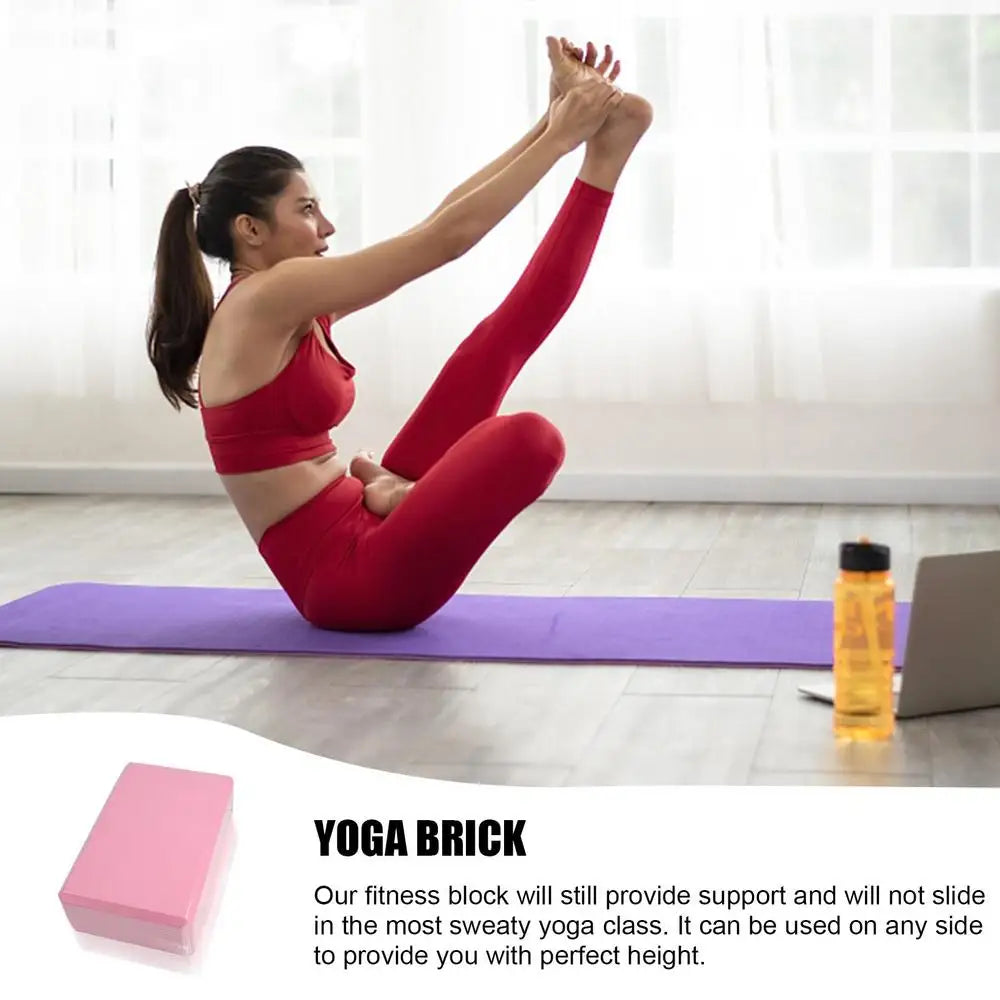 EVA Yoga Blocks 1pcs Cotton Yoga Strap Stability Blocks Yoga Strap Set for Yoga Pilates Meditation