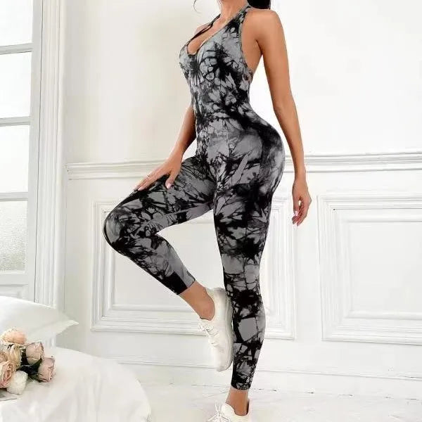 Quick-Dry Yoga Running Jumpsuit