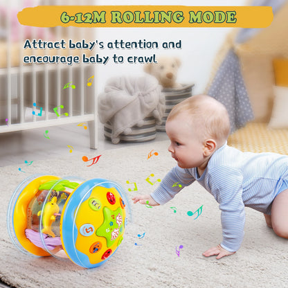 Baby Toys 6 to 12 Months Educational Learning Toys Rotating Ocean Projector Drum with Melodies Musical Light up Toys for Toddler