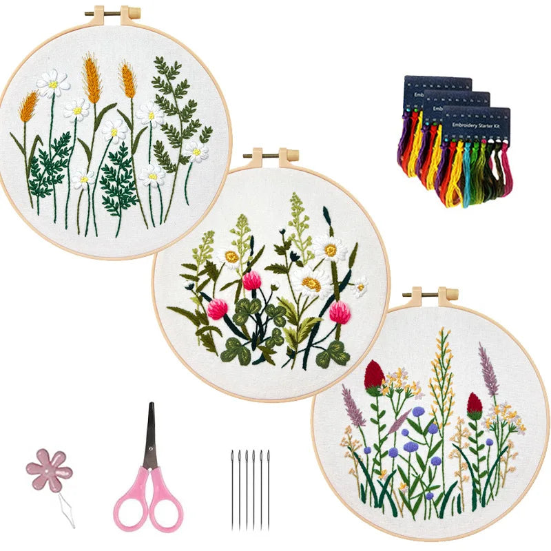 Embroidery Kit for Beginners Set