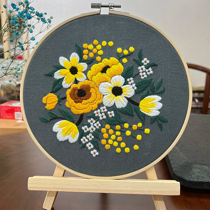 Floral DIY Embroidery Kit Set