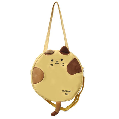 Cute Cat Design Crossbody Bag Large Capacity Shoulder Bag Women New Portable Bag Canvas Tote Bag School Bag Shopping Bag