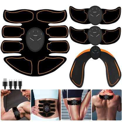 EMS Muscle Stimulator Trainer USB Charging Electric Weight Loss Stickers 6 Modes 10 Gears Workout Equipment for Men Women