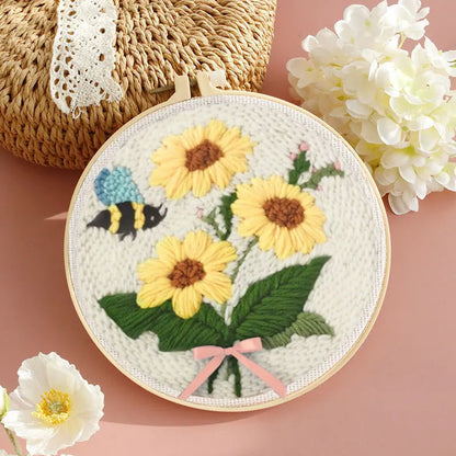 Sunflower Punch Needle Embroidery Kit