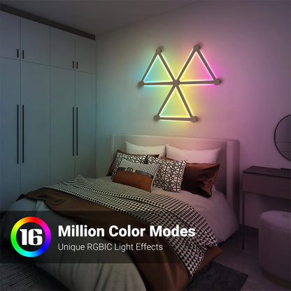 Splicing Light DIY Atmosphere Light RGB Smart Wall Light Voice Control Lamp for Esports Room Bedroom Bar Decoration Night Light