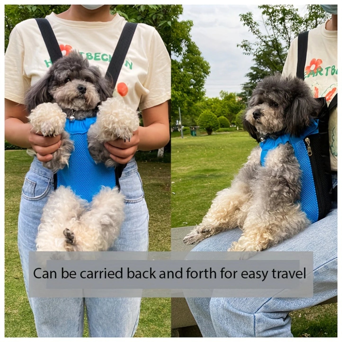 Pet Bag Dog Carrier Backpack Go-Out Portable Pet Backpack Breathable Four-Legged Package With Shoulder Pads For Dogs & Cats