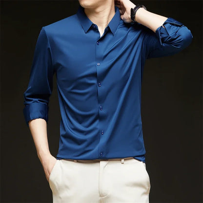 Men's Business Casual Long Sleeve Shirt