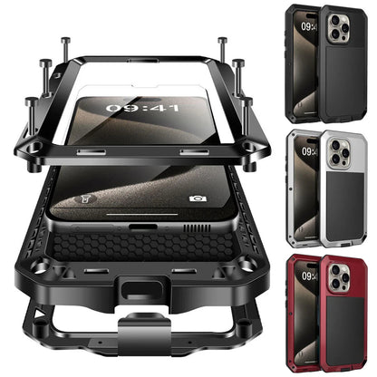 Armor Metal Aluminum Shockproof Phone Case for iPhone 15 14 Pro 12 11 Pro Max X XS XR 6 8 Plus Outdoor Military Cover