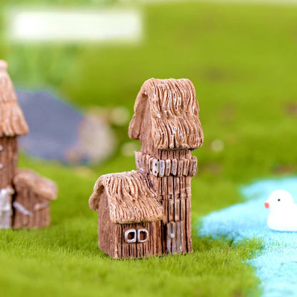 Miniature Wooden Animal Garden Decor