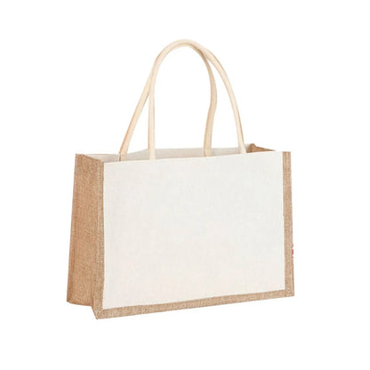 Women Burlap Jute Tote Bag Large Capacity Canvas Top-handle Jute Handbag Grocery Tote Handbag Casual Shopping Bag Gift Bag