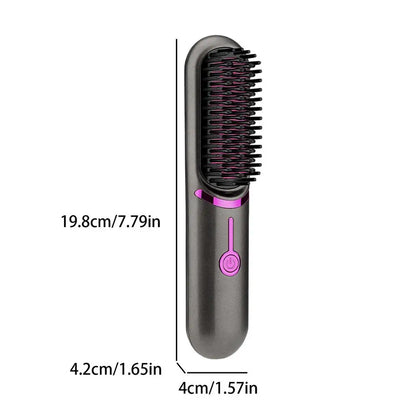 Portable Cordless Hair Straightener Brush