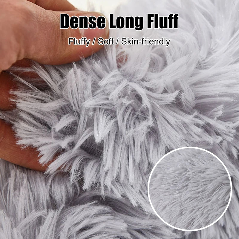 40-100cm Fluffy Pets Beds Large Round Dog Bed Super Warm Soft bed