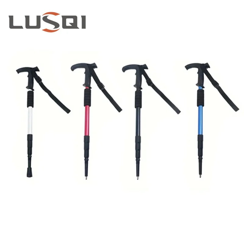 2Pcs Anti Shock Trekking Pole Ultralight Walking Sticks Adjustable Hiking Canes Telescopic Crutch for Walking Sticks