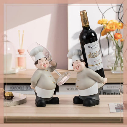 Creative Chef Wine Rack Sculpture