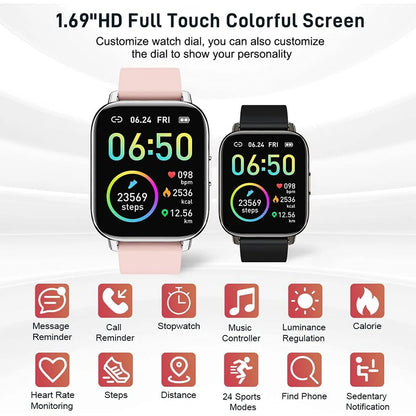 Smart Watch, Fitness Tracker Watch for Men Women, 1.69'' Touch Smartwatch Fitness Watch with Ultra Thin Watch.