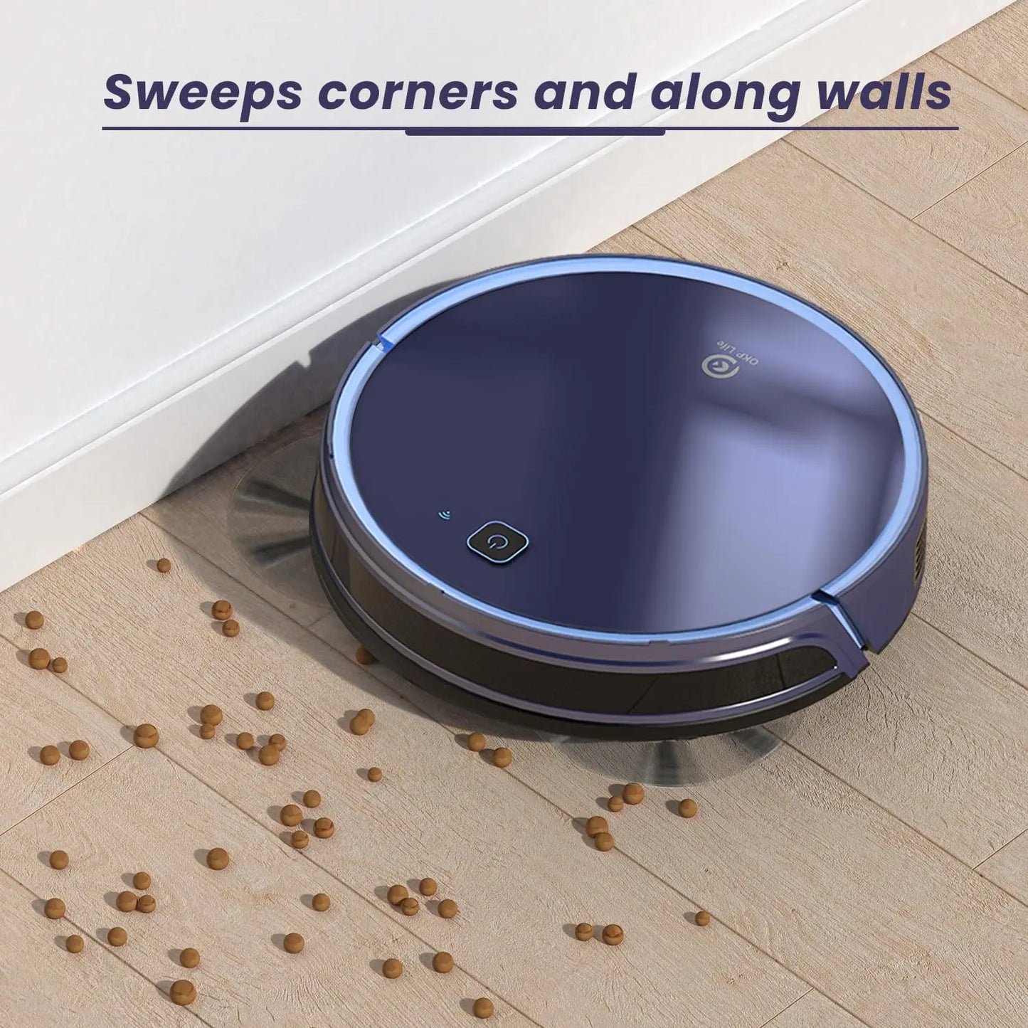 OKP K7 Robot Vacuum Cleaner, 2000Pa Strong Suction, Slim, APP/WiFi/Voice Control,Ideal for Pet Hair, Hard Wood Floors and Carpet