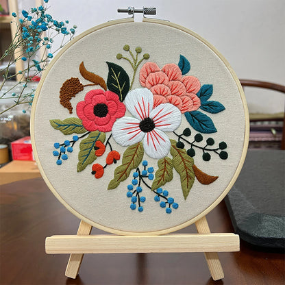 Floral DIY Embroidery Kit Set