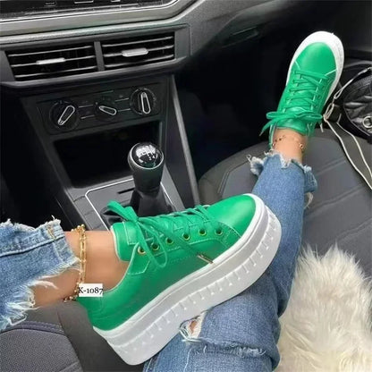 Platform White Sneakers for Women