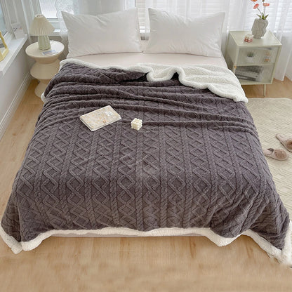 Thick Winter Warm Blanket for Bed Artificial Lamb Cashmere Weighted Blankets Soft Comfortable Warmth Quilt Comforter Warm Quilt