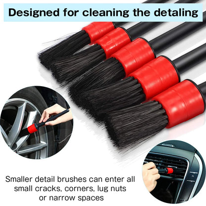 Auto Detailing Brushes Set for Car Seat Cleaning Car Engine Detailing Kit