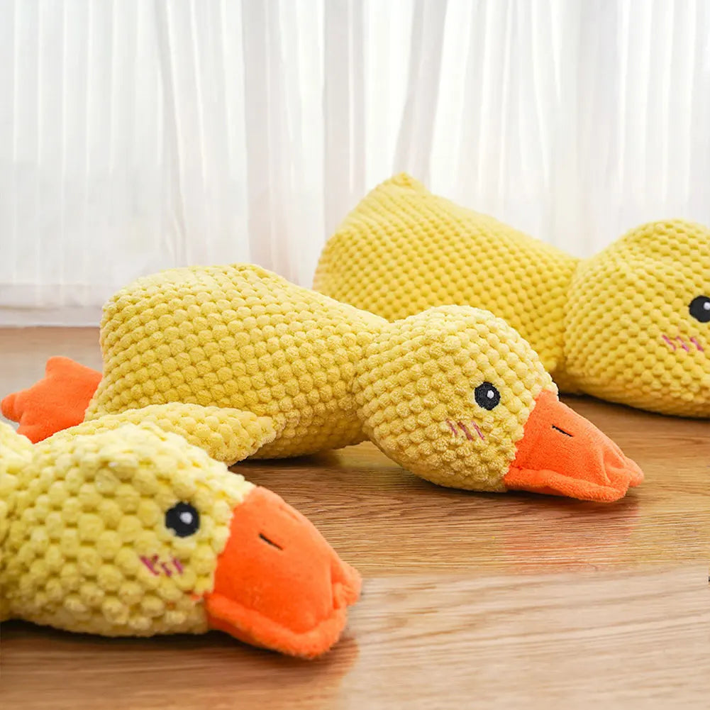 Dog Calming Duck Sound Toys Pet Plush Toy with Quacking Sound Calming Duck Dog Toy Dog Stuffed Animals Chew Toy for Dogs