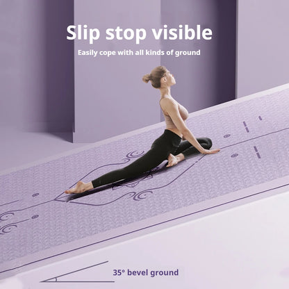 Yoga Mat Anti Slip Shock Resistance Exercise Fitness Pilates Exercise Environmental Fitness Exercise Mat Yoga Mats for Women