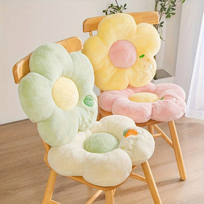 "Blossom Support" Versatile Fruit & Flower Cushion - Soft Polyester, Machine Washable, Perfect For Car Seats, Chairs, Sofas, And