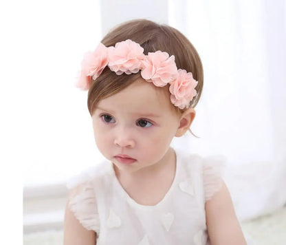 Adorable Baby Girl Bow Headband with Rhinestone Detail for Infants and Toddlers