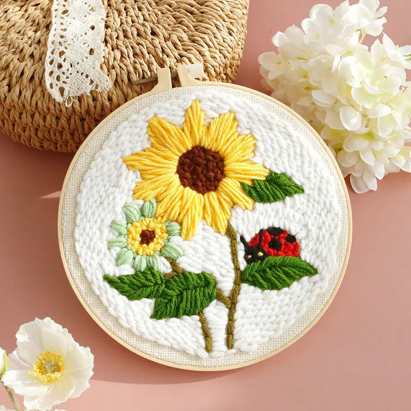 Sunflower Punch Needle Embroidery Kit