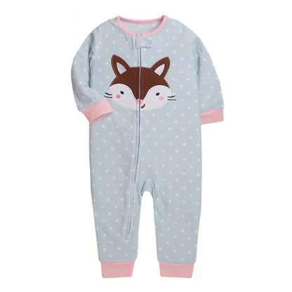 Warm Fleece Animal Baby Romper