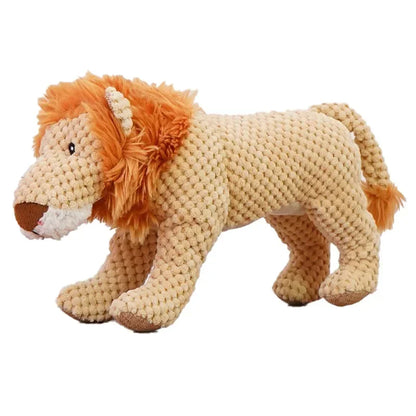 Squeaky Pet Toys for Medium Large Dogs Plush Puppy Big Dog Chew Toys Animals Shape Dog Accessories Lion Dinosaur Pets Supplies