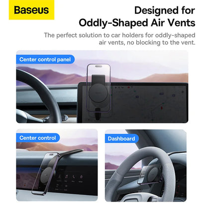 Baseus Magnetic Holder Car Phone Holder Stand Foldable Telephone Support Mount for Iphone 12 13 14 Pro Max For Samsung S23