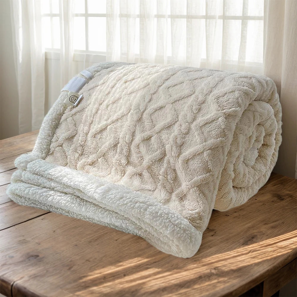 Thick Winter Warm Blanket for Bed Artificial Lamb Cashmere Weighted Blankets Soft Comfortable Warmth Quilt Comforter Warm Quilt