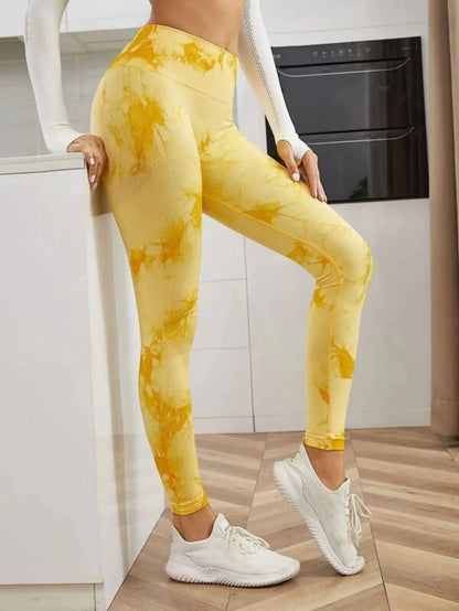 Seamless High Waist Tie Dye Leggings for Women