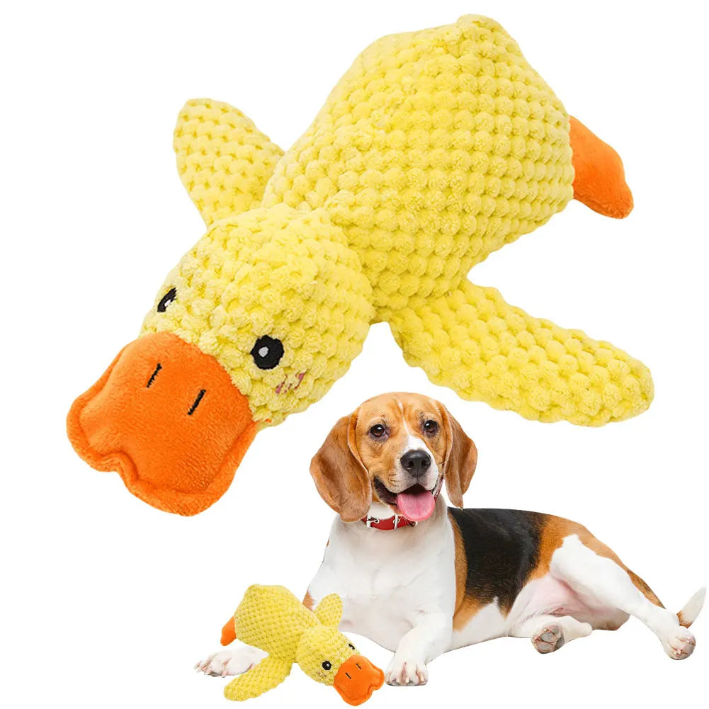 Dog Calming Duck Sound Toys Pet Plush Toy with Quacking Sound Calming Duck Dog Toy Dog Stuffed Animals Chew Toy for Dogs