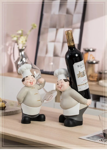 Creative Chef Wine Rack Sculpture