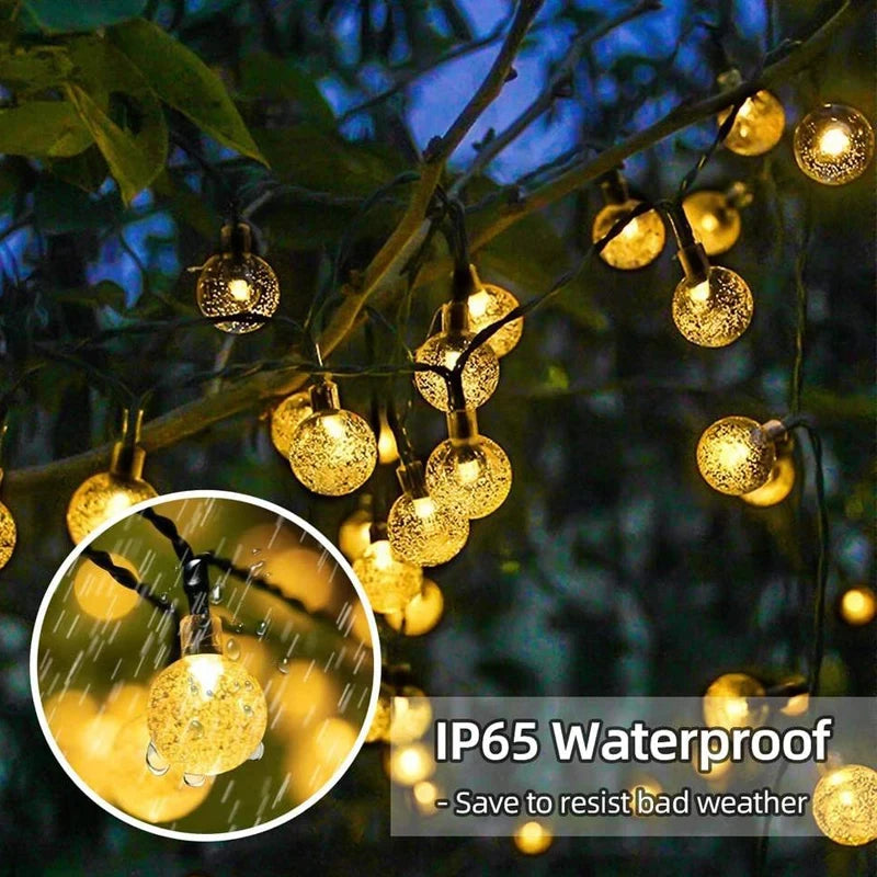 Solar Crystal Globe LED Lights