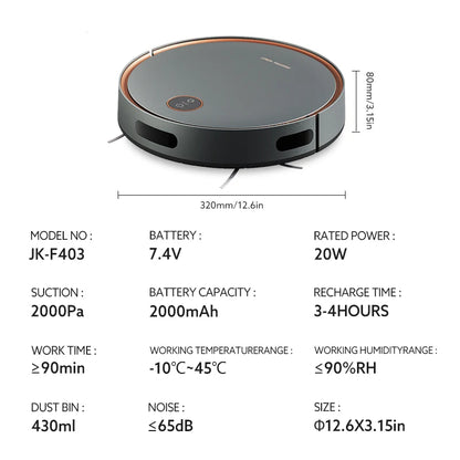 2-in-1 Robot Vacuum Cleaner Self-Charging Robotic Vacuums