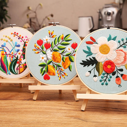 Floral DIY Embroidery Kit Set