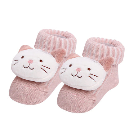 Cotton Cute Christmas Cartoon Baby Socks Toddler Anti Slip Floor Sock for Girl Boy Unisex Newborn Infant Accessories Four Season