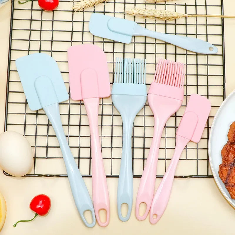 3Pcs/Set Kitchen Utensils Cooking Supplies Multi Purpose Cake Spatula Silicone Oil Brush Baking DIY Tools