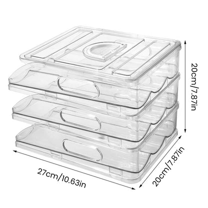 Automatic Rolling Egg Organizer Storage Box BPA-Free Non-Slip Design Easy to Clean Transparent Stackable Egg Dispenser