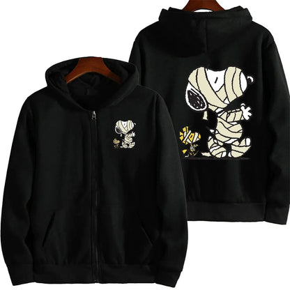 Snoopy Cartoon Zipper Hoodie