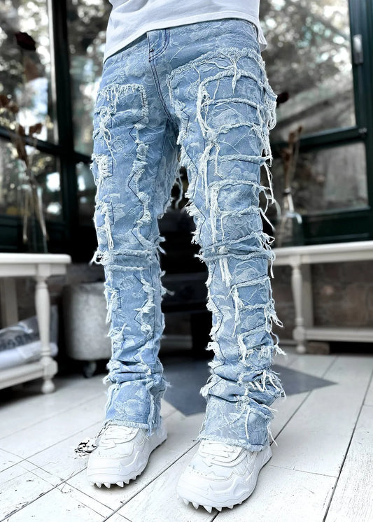 Men's Ripped Stacked Slim Jeans