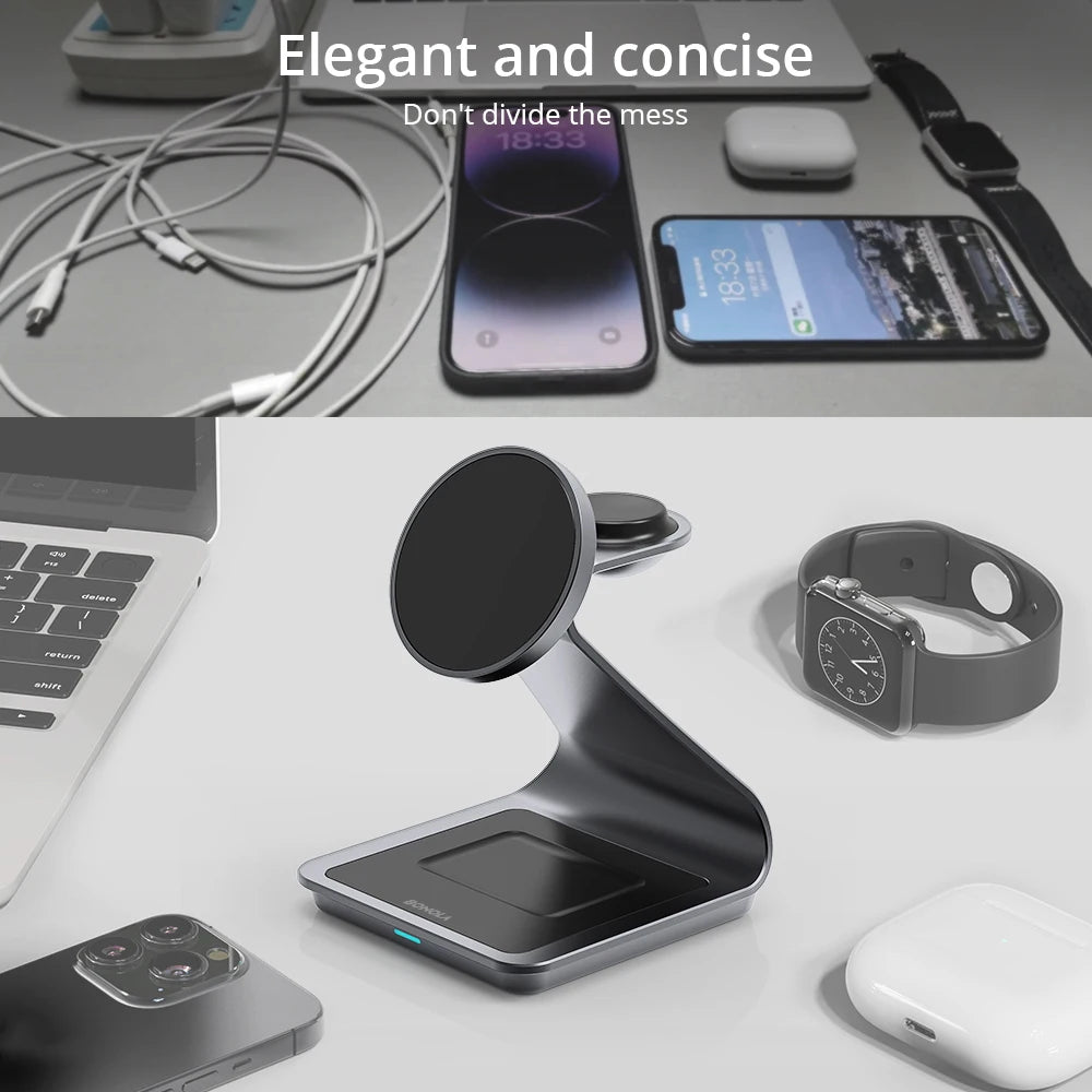 Magnetic 3-in-1 Wireless Charger